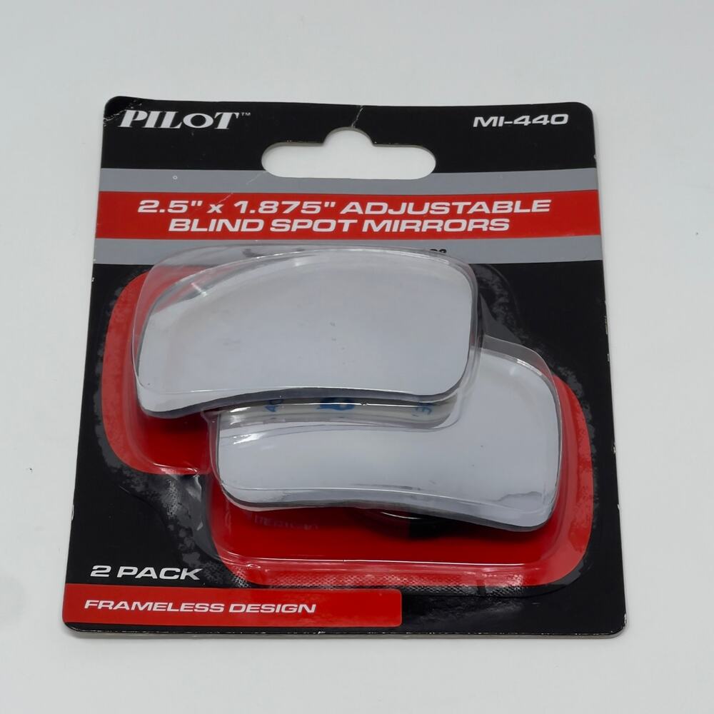 Pilot MI-440 2 Pack 2.5" x 1.875" Adjustable Blind Spot Mirrors - NEW!
